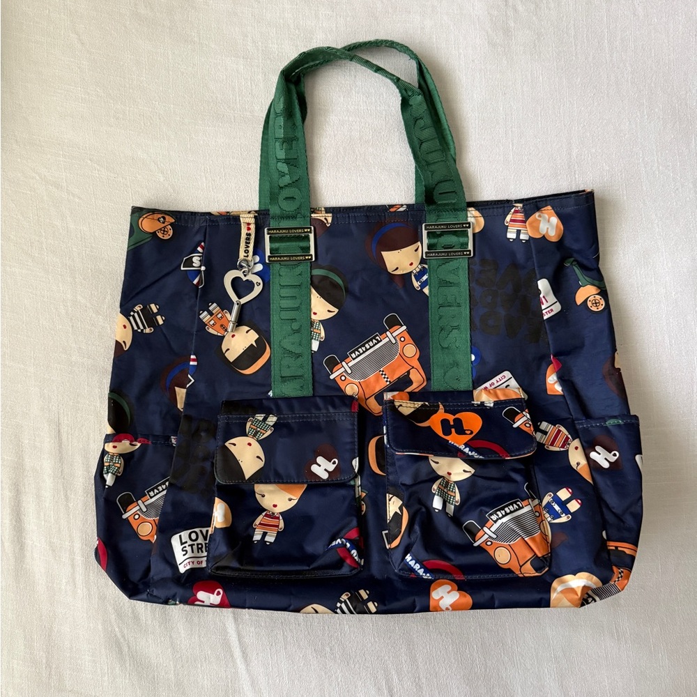 Vintage Y2K Harajuku Lovers Large Tote Bag
